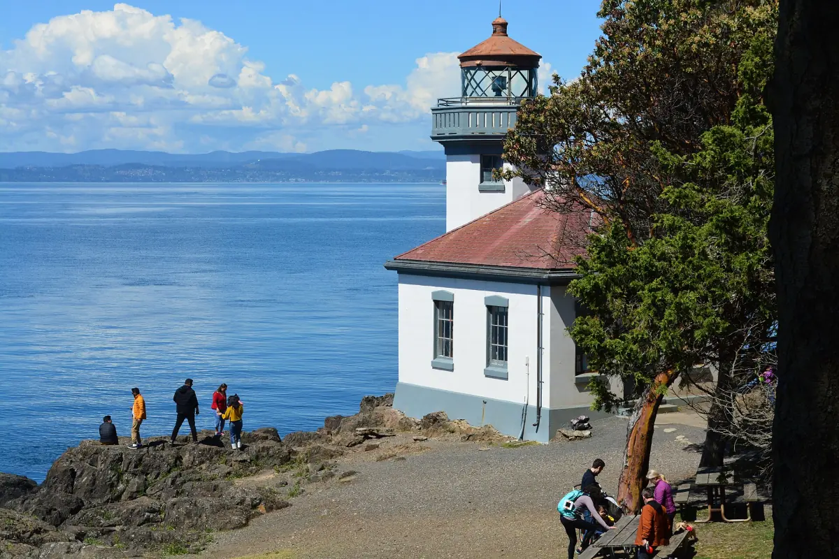 Lime Kiln Lighthouse on the west side of San Juan Island