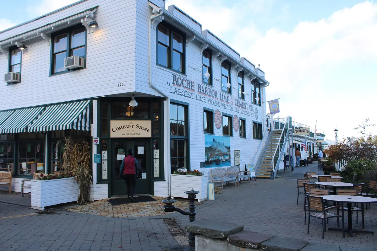 The historic company store in Roche Harbor